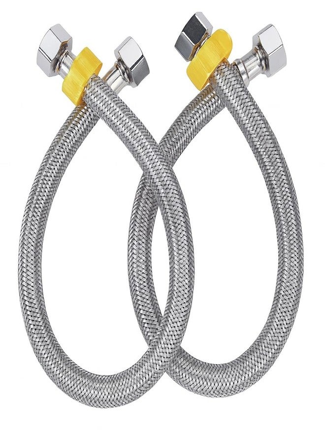 SBD 60" Inch Stainless Steel Connection Pipe for geyser | Connection Pipe for Faucet | Geyser Inlet Pipe | Geyser Outlet Pipe | Hose Pipes - Pack of 2 - Image 1